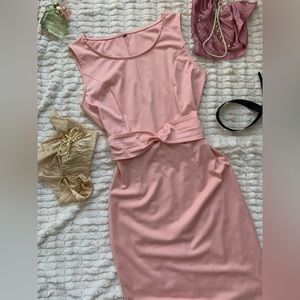 Pretty in Pink Twisted Belt Dress